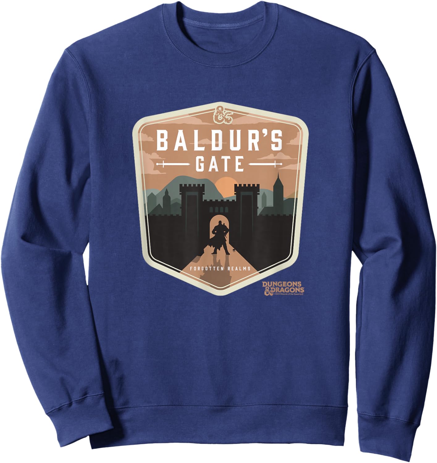 Dungeons & Dragons Baldur's Gate Forgotten Realms Logo Sweatshirt - Sweatshirt | Navy