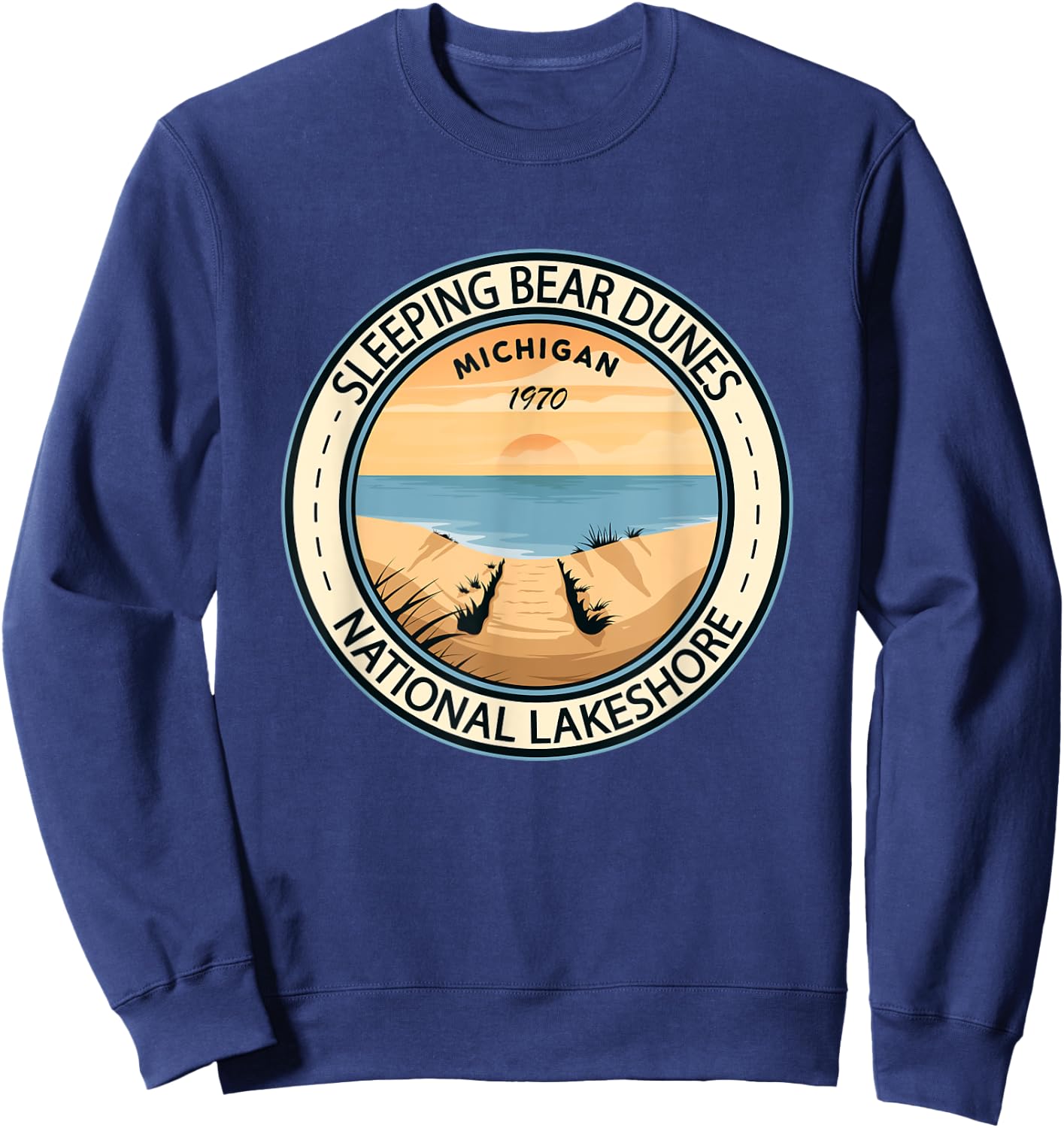 Sleeping Bear Dunes National Lakeshore Michigan Vintage Sweatshirt - Sweatshirt | Navy