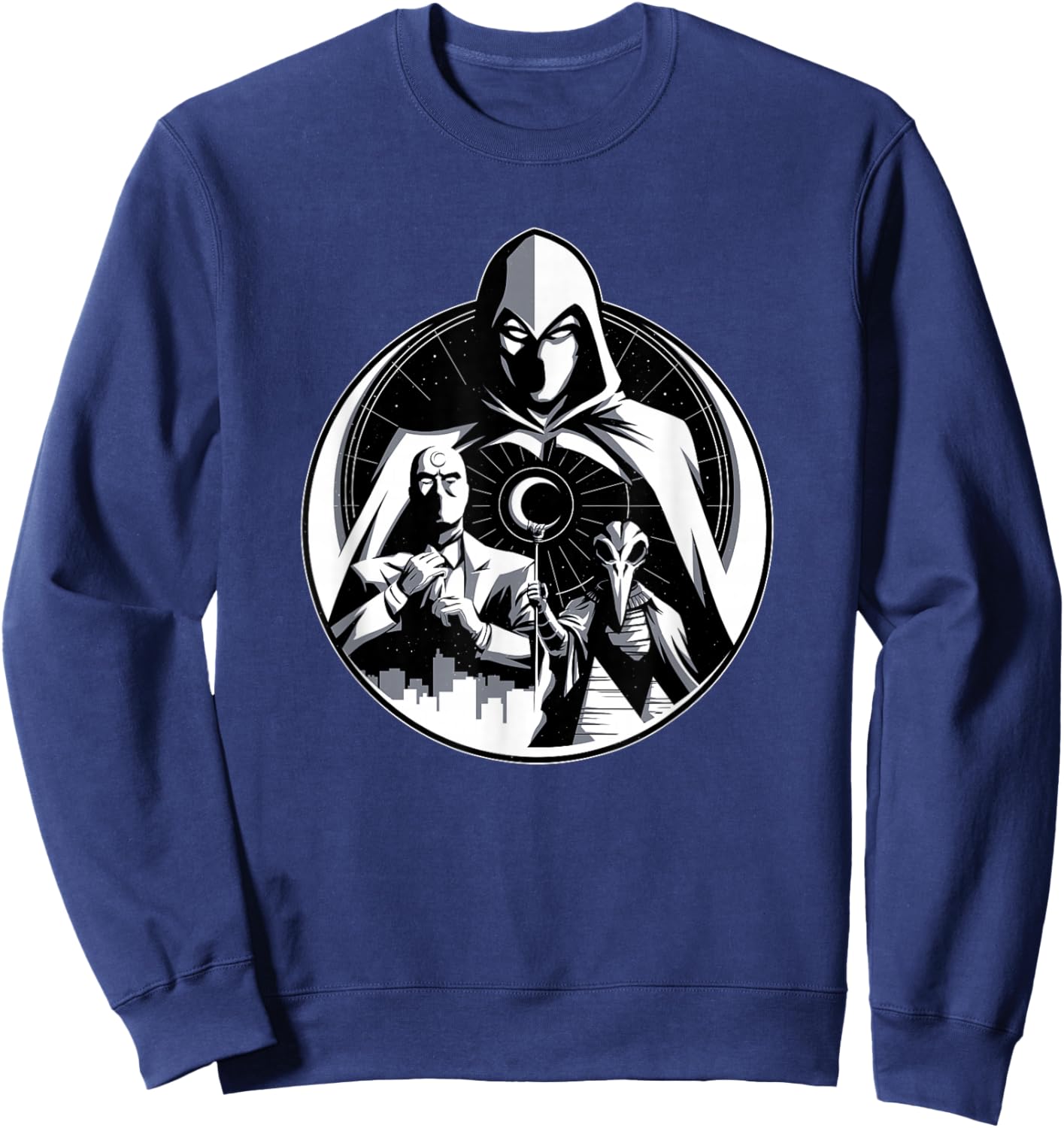 Marvel Moon Knight Mr Knight and Khonshu Sweatshirt - Sweatshirt | Navy
