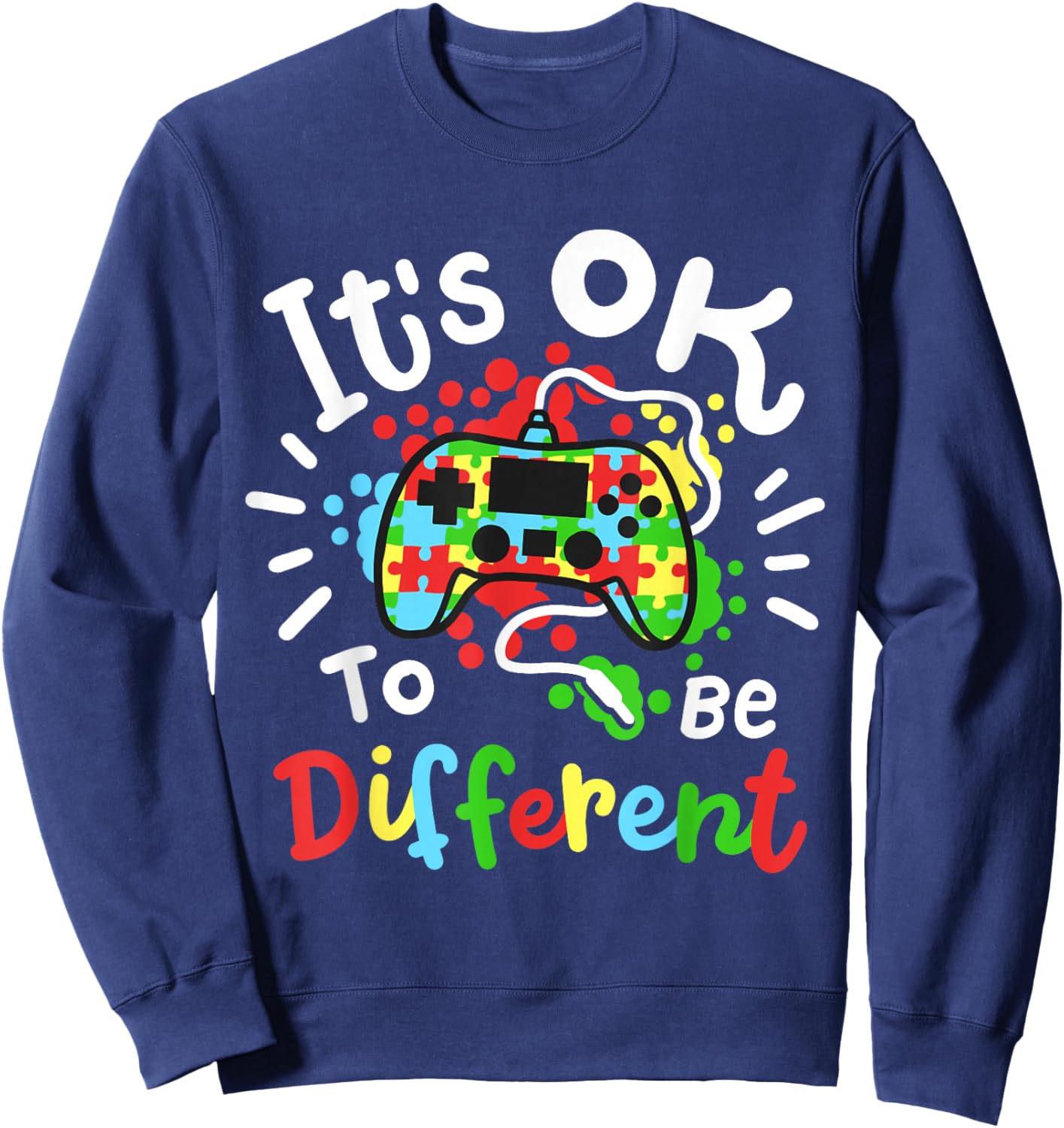 Autism Awareness Gamer Sweatshirt - Sweatshirt | Navy