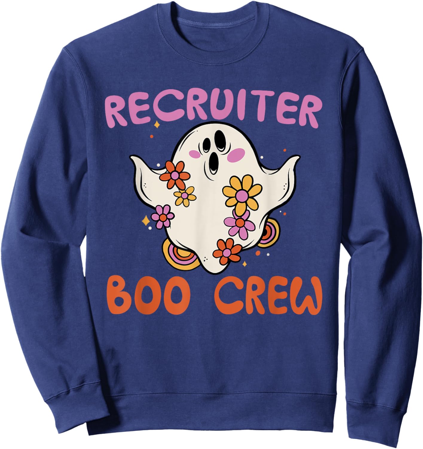 Recruiter Boo Crew Halloween Costume Human Resources HR Sweatshirt - Sweatshirt | Navy