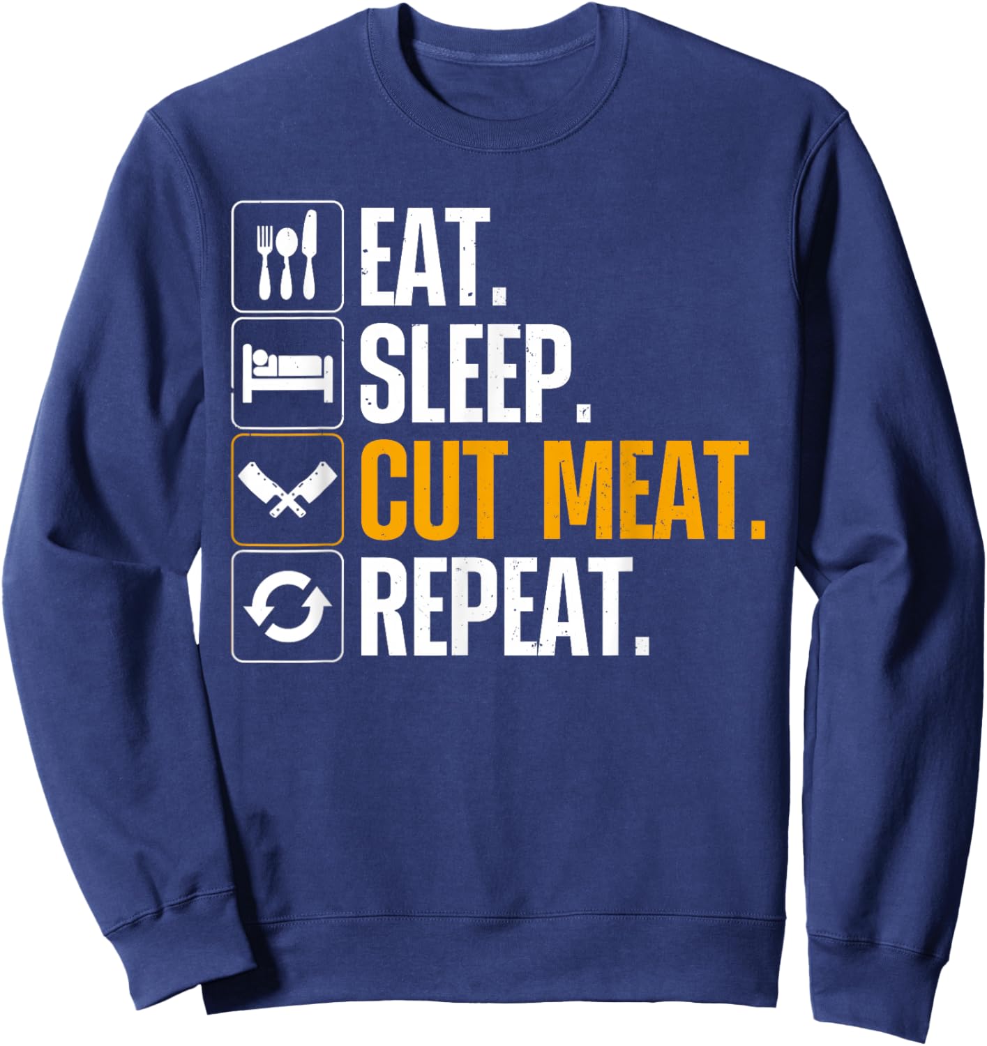 Best Butcher Art Women Meat Cutting Butchery Butcher Sweatshirt - Sweatshirt | Navy