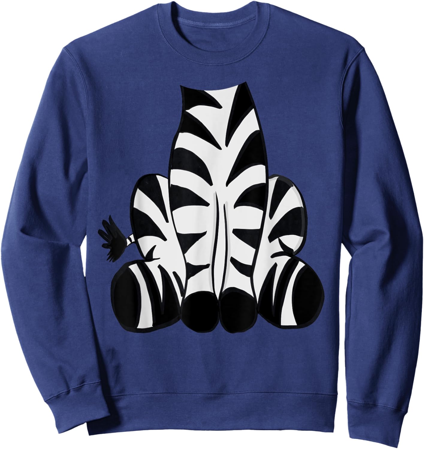 Zebra Halloween Costume Shirt - Cute Pretend Zebra Outfit Sweatshirt - Sweatshirt | Navy