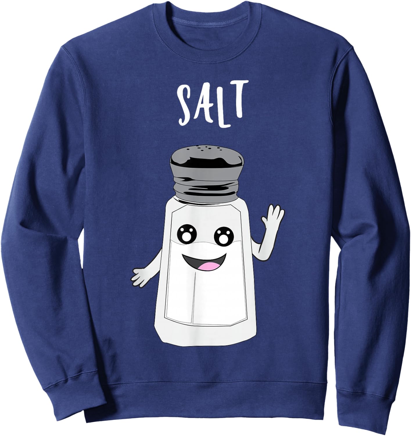 Funny Salt and Pepper Duo Valentines Halloween Easy Costume Sweatshirt - Sweatshirt | Navy