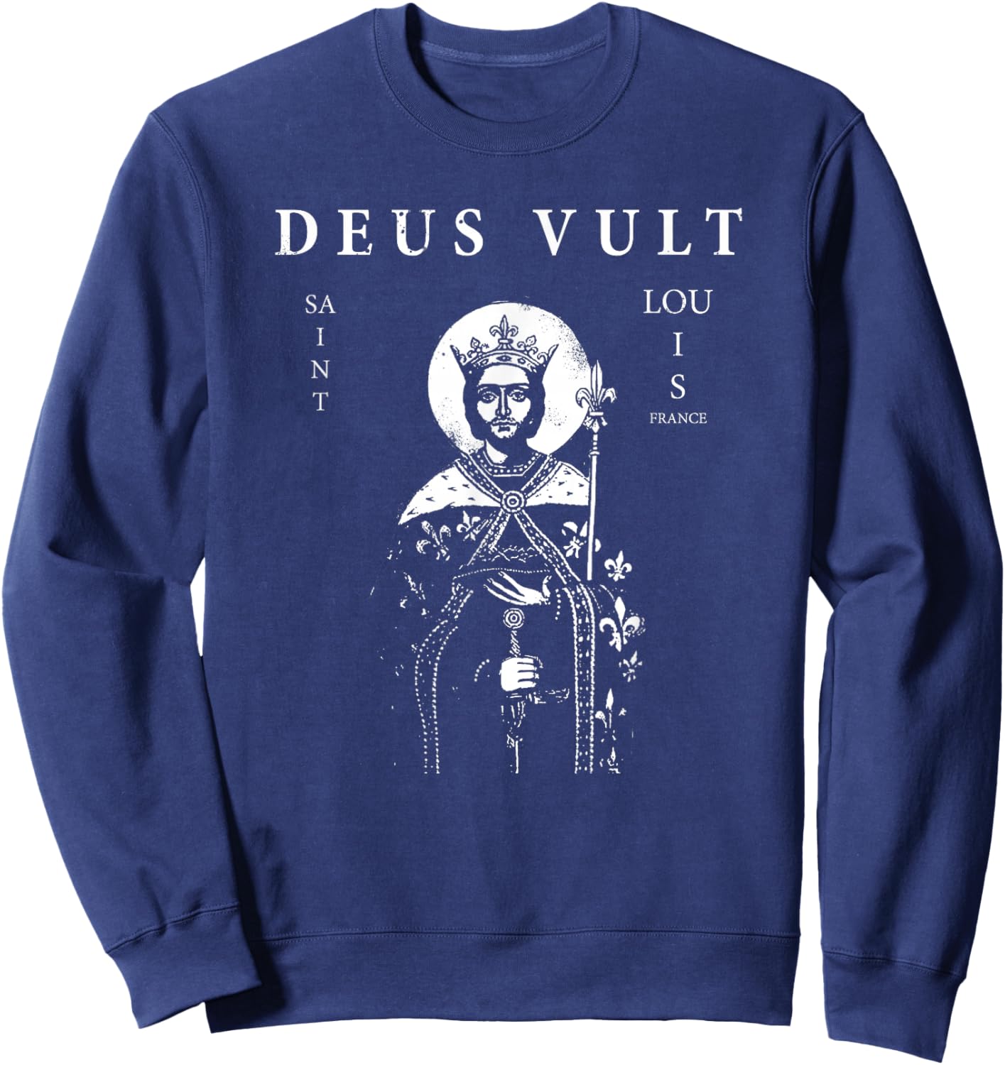 St. Louis IX "Deus Vult" Sweatshirt - Sweatshirt | Navy