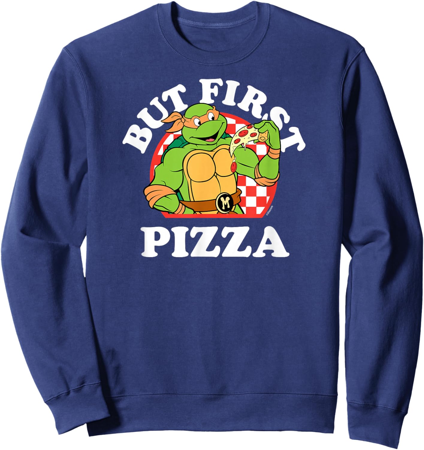 Teenage Mutant Ninja Turtles - But First Pizza Sweatshirt - Sweatshirt | Navy