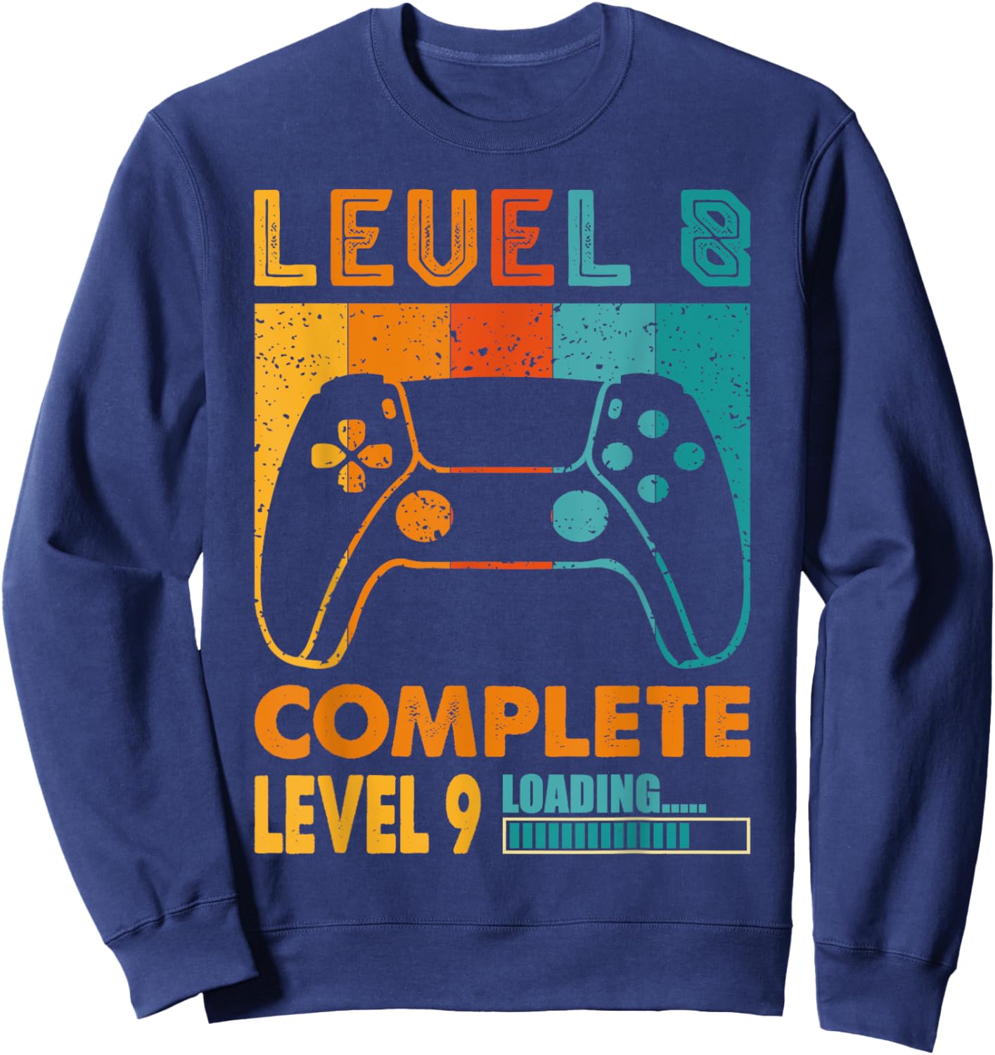 Level 8 Complete Level 9 Loading 8th Wedding Anniversary Sweatshirt - Sweatshirt | Navy