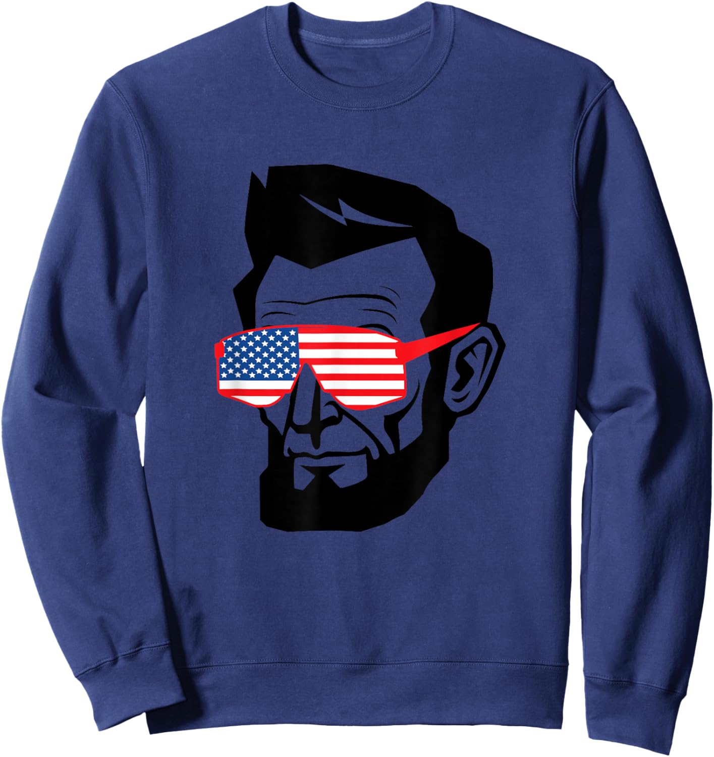 Funny Abraham Abe Lincoln Shirt July 4th Funny Men's Boys Sweatshirt - Sweatshirt | Navy