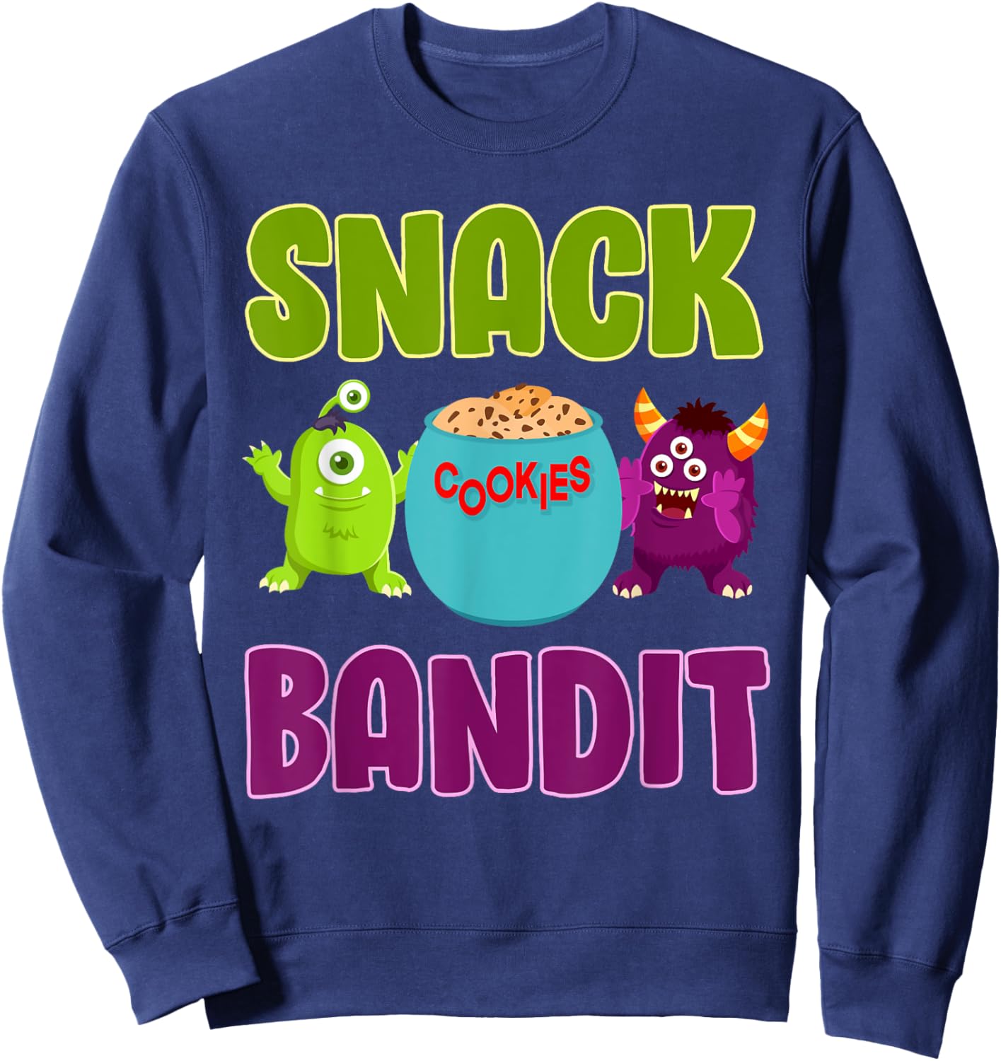 Halloween Costume SNACK BANDIT Funny Kids Halloween Sweatshirt - Sweatshirt | Navy