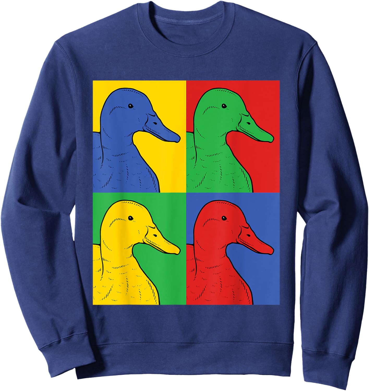 Mallard Pop Art - Retro Duck Sweatshirt - Sweatshirt | Navy