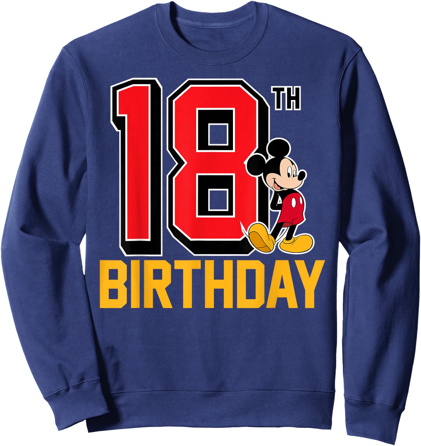 Disney - Mickey Mouse 18th Birthday Sweatshirt - Sweatshirt | Navy