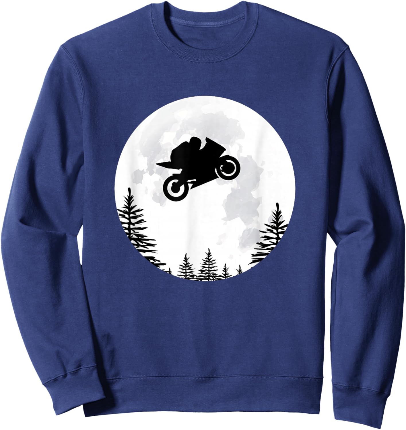 Flying Moto GP Motorbike Over the Moon Sweatshirt - Sweatshirt | Navy