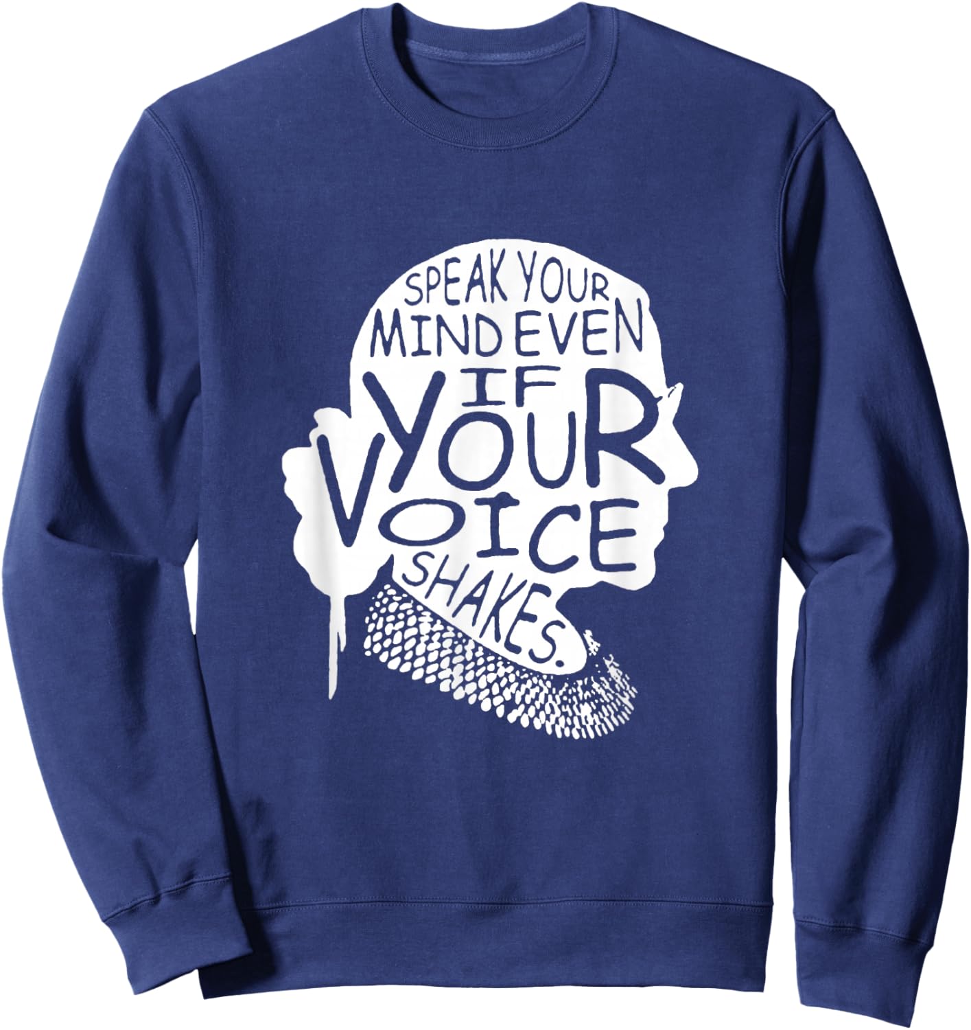 RBG Ruth Bader Ginsburg Feminist Political Gift Small Sweatshirt - Sweatshirt | Navy