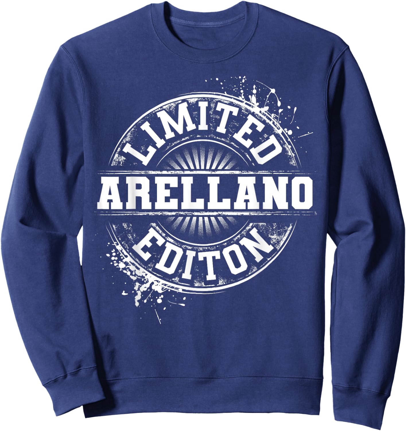 ARELLANO Funny Surname Family Tree Birthday Reunion Gift Sweatshirt - Sweatshirt | Navy