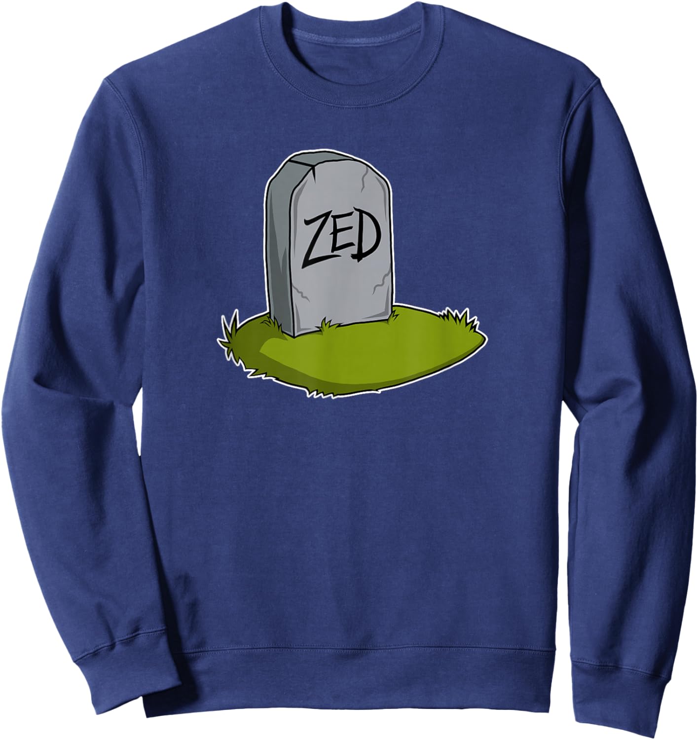Movie Shirt. Funny Zed's Dead Gravesite Graphic Design Sweatshirt - Sweatshirt | Navy