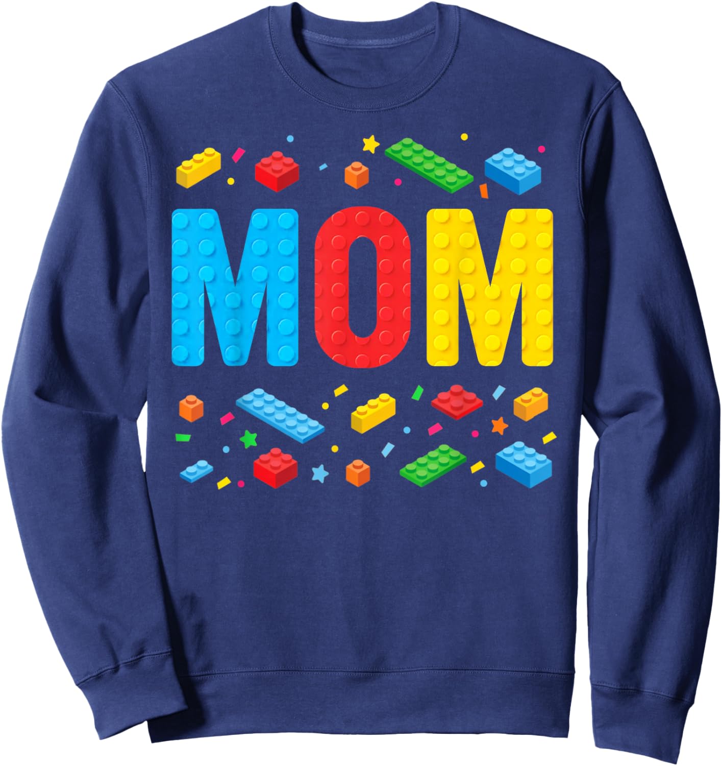 Mom Master Builder Building Bricks Blocks Family Mothers Day Sweatshirt - Sweatshirt | Navy