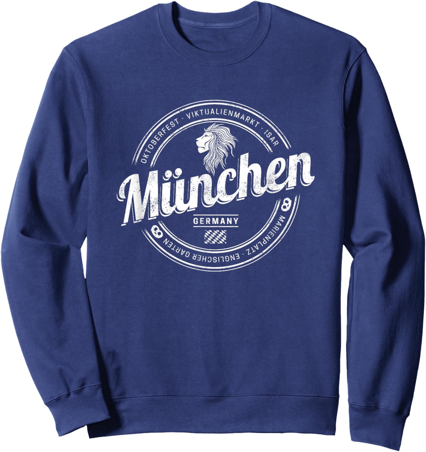 Munich Bavaria Vintage Oktoberfest Germany City Souvenir Sweatshirt - Sweatshirt | Navy