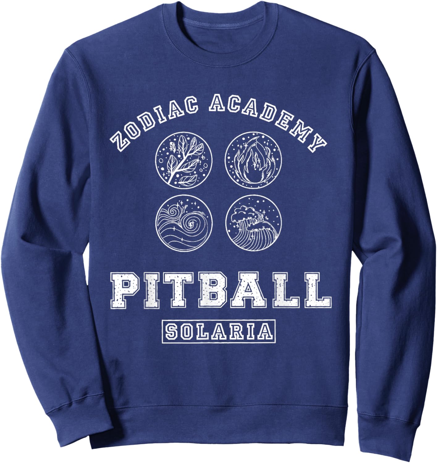 Visit The Booktok Bookish Store Zodiac Academy Pitball Darcy Vega Two Sided Sweatshirt - Sweatshirt | Navy