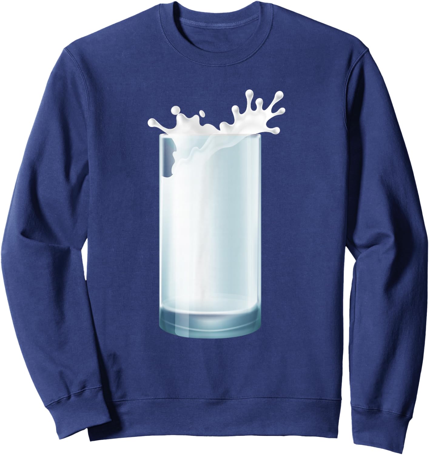 Glass of Milk Couple Matching Halloween Party DIY Costume Sweatshirt - Sweatshirt | Navy