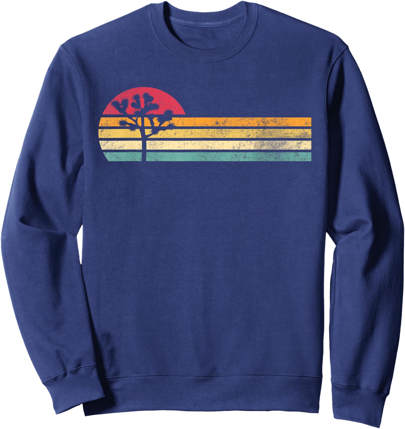 Retro Vintage Joshua Tree National Park Old School 80s Sweatshirt - Sweatshirt | Navy