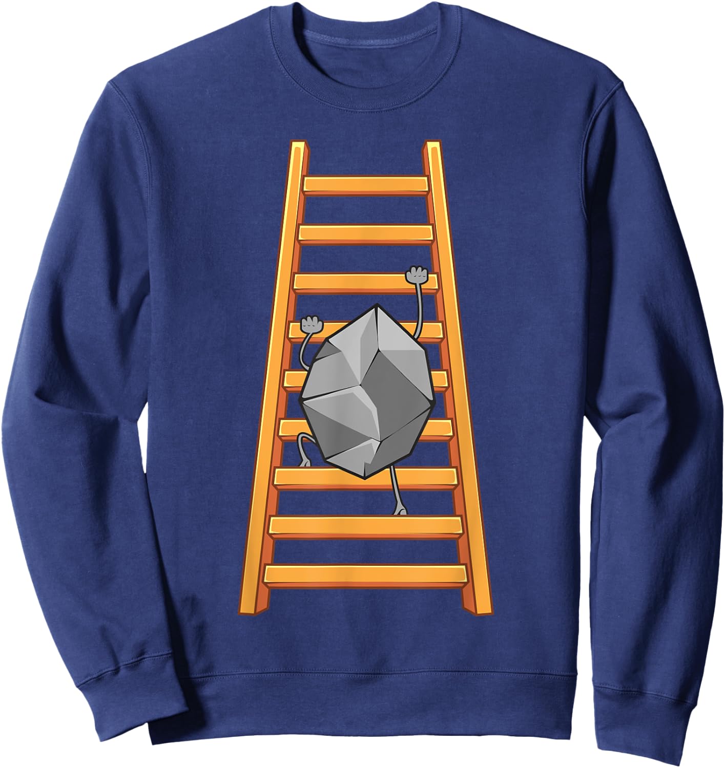 Funny Rock Climbing Women Climber Ladder Bouldering Sweatshirt - Sweatshirt | Navy