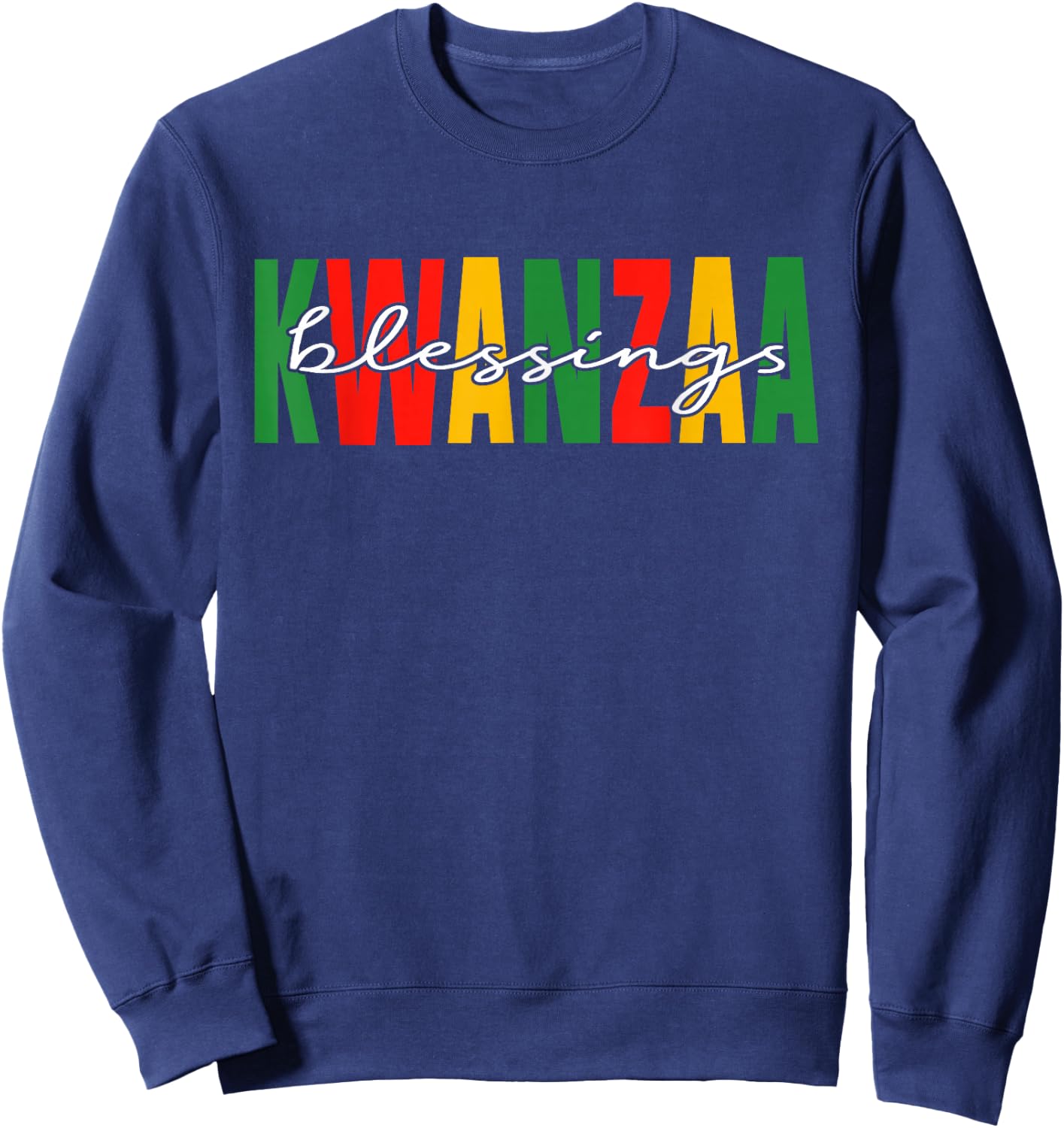 Happy Kwanzaa Sweatshirt - Sweatshirt | Navy