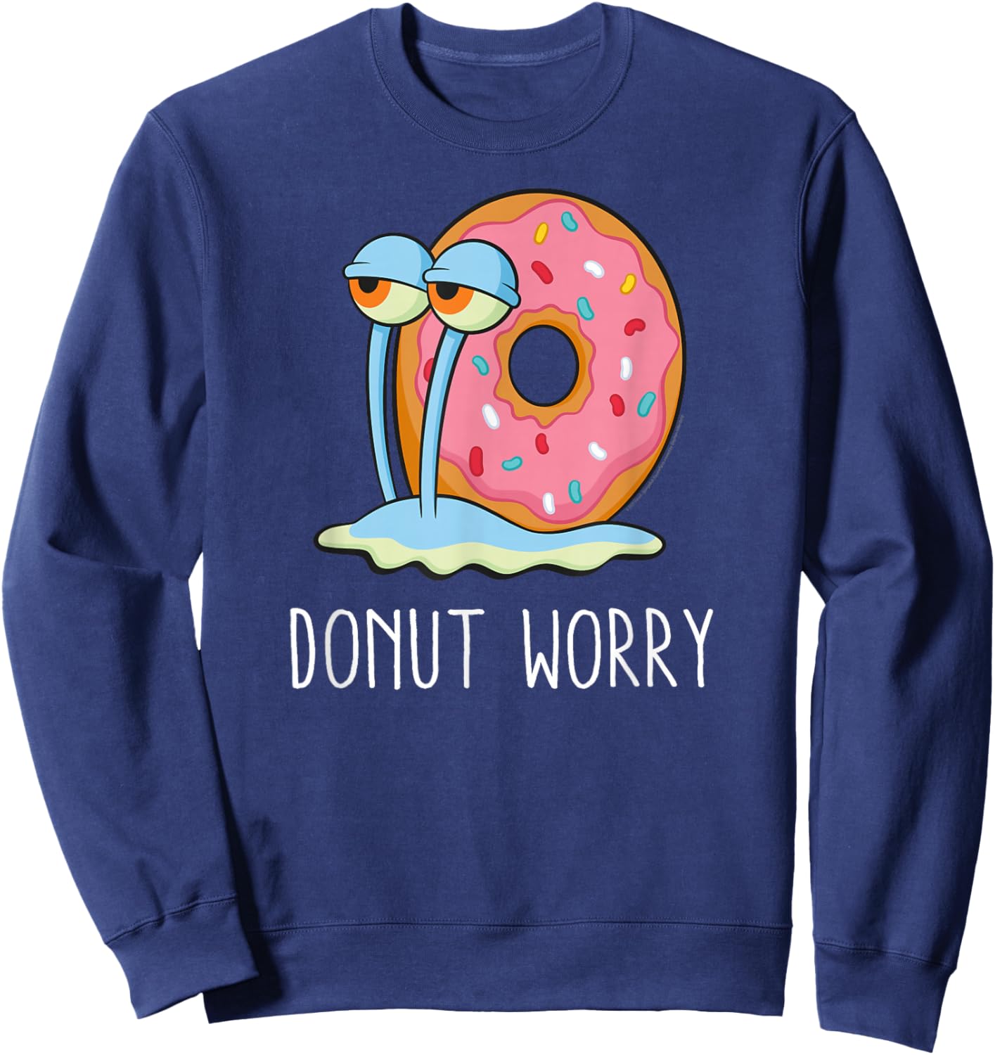 Spongebob Squarepants Donut Worry Gary Sweatshirt - Sweatshirt | Navy