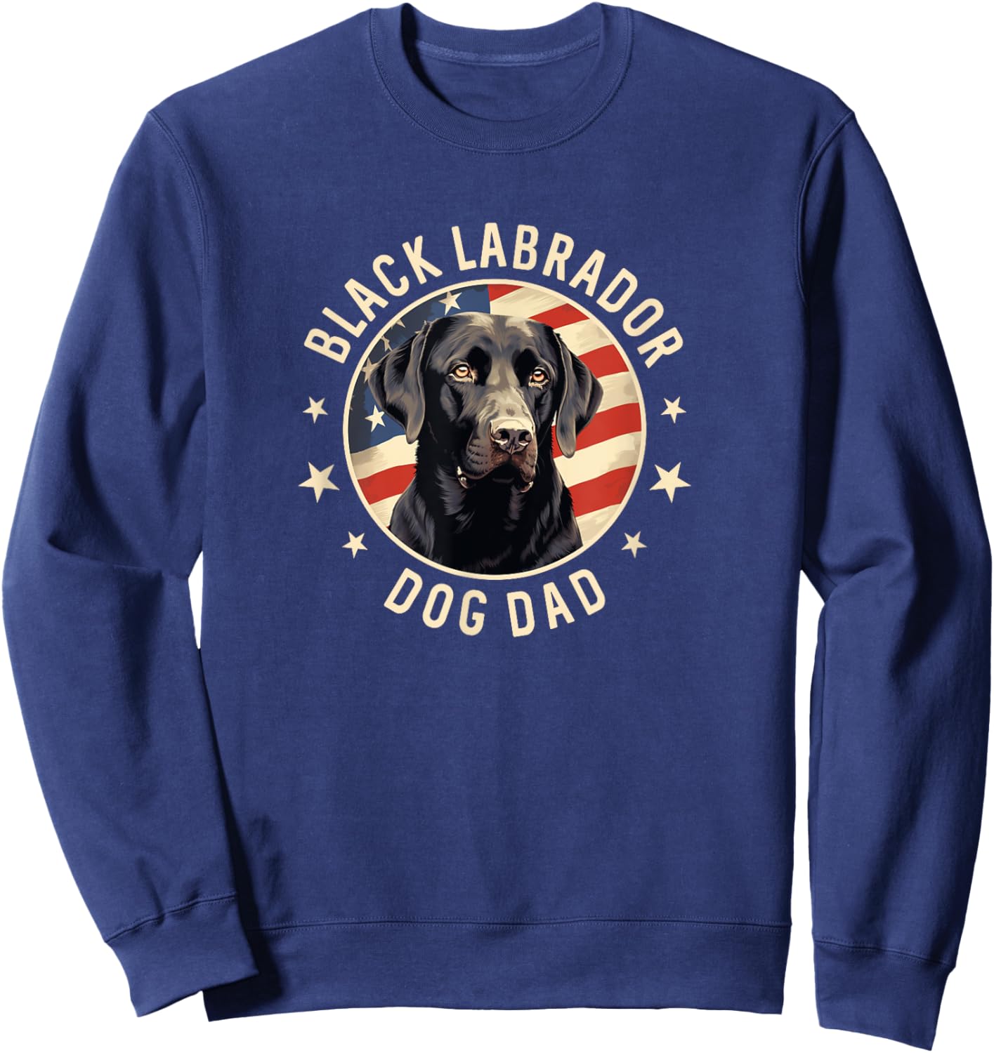 Black Lab Gifts Men, Black Labrador Retriever Dog Dad Sweatshirt - Sweatshirt | Navy