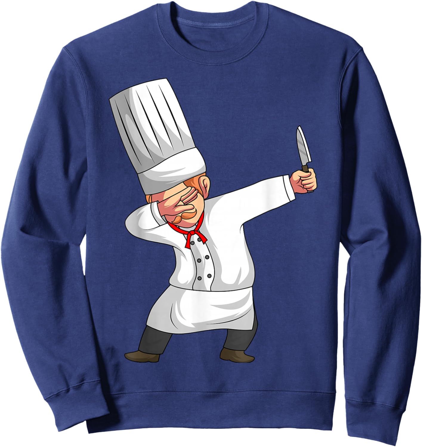Chef Dabbing Chief Cook Culinary Sous-Chef Cuisine Kitchen Sweatshirt - Sweatshirt | Navy