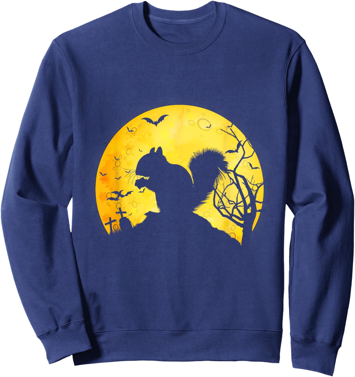 Halloween Animal Spooky Squirrel Sweatshirt - Sweatshirt | Navy