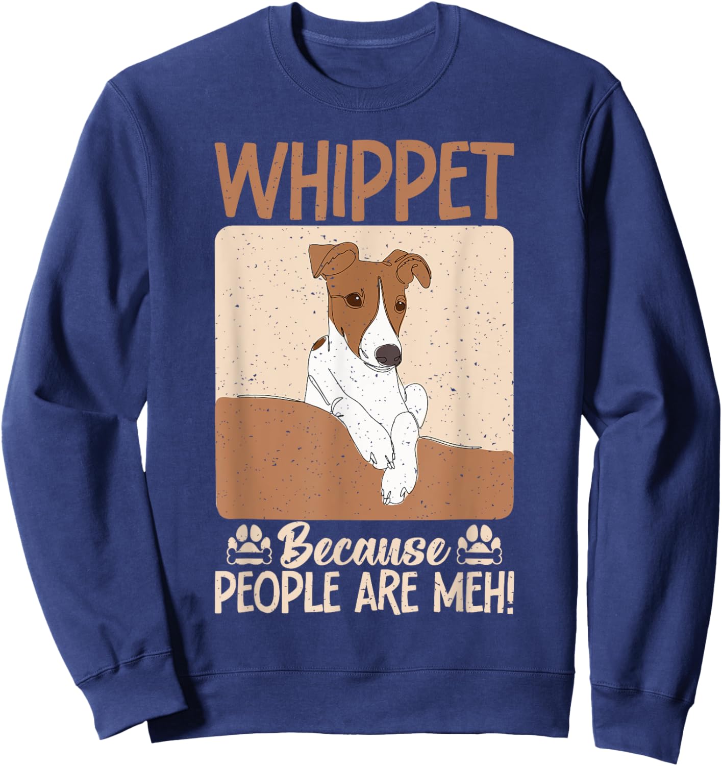 Whippet because People are meh Whippet Sweatshirt - Sweatshirt | Navy