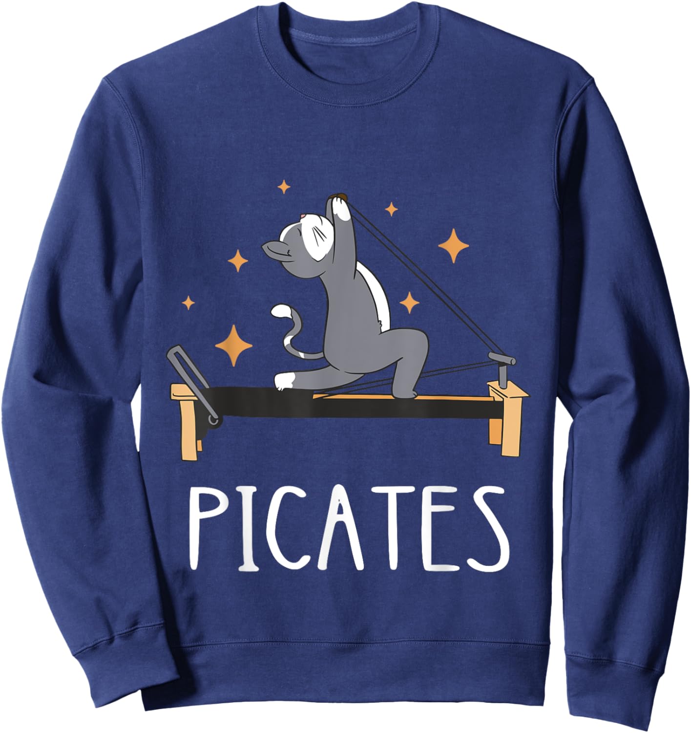 Pilates Cat Pilates Workout Pilates Fitness Instructor Women Kids Sweatshirt - Sweatshirt | Navy