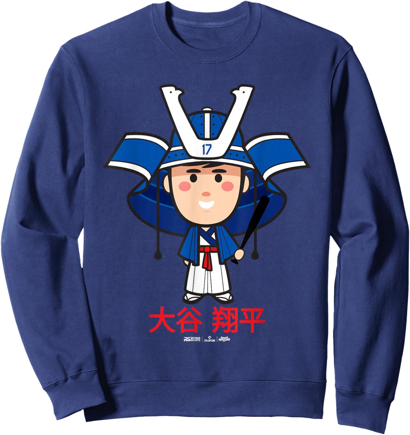 Shohei Ohtani Los Angeles Baseball Samurai (Japanese) MLBPA Sweatshirt - Sweatshirt | Navy