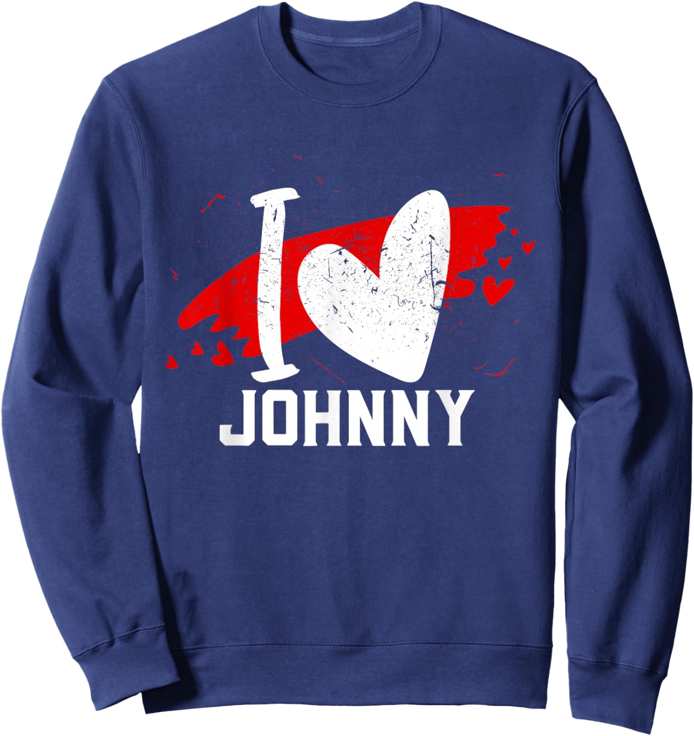 I Love JOHNNY I Heart JOHNNY Sweatshirt - Sweatshirt | Navy