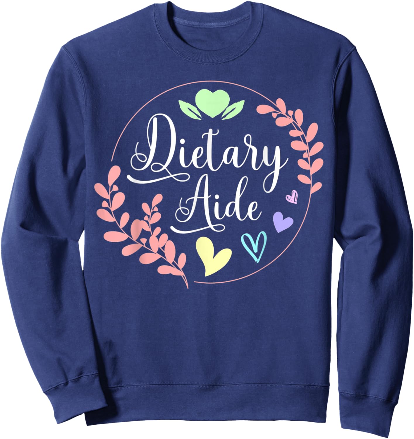 Dietary Aide Heart Sweatshirt - Sweatshirt | Navy