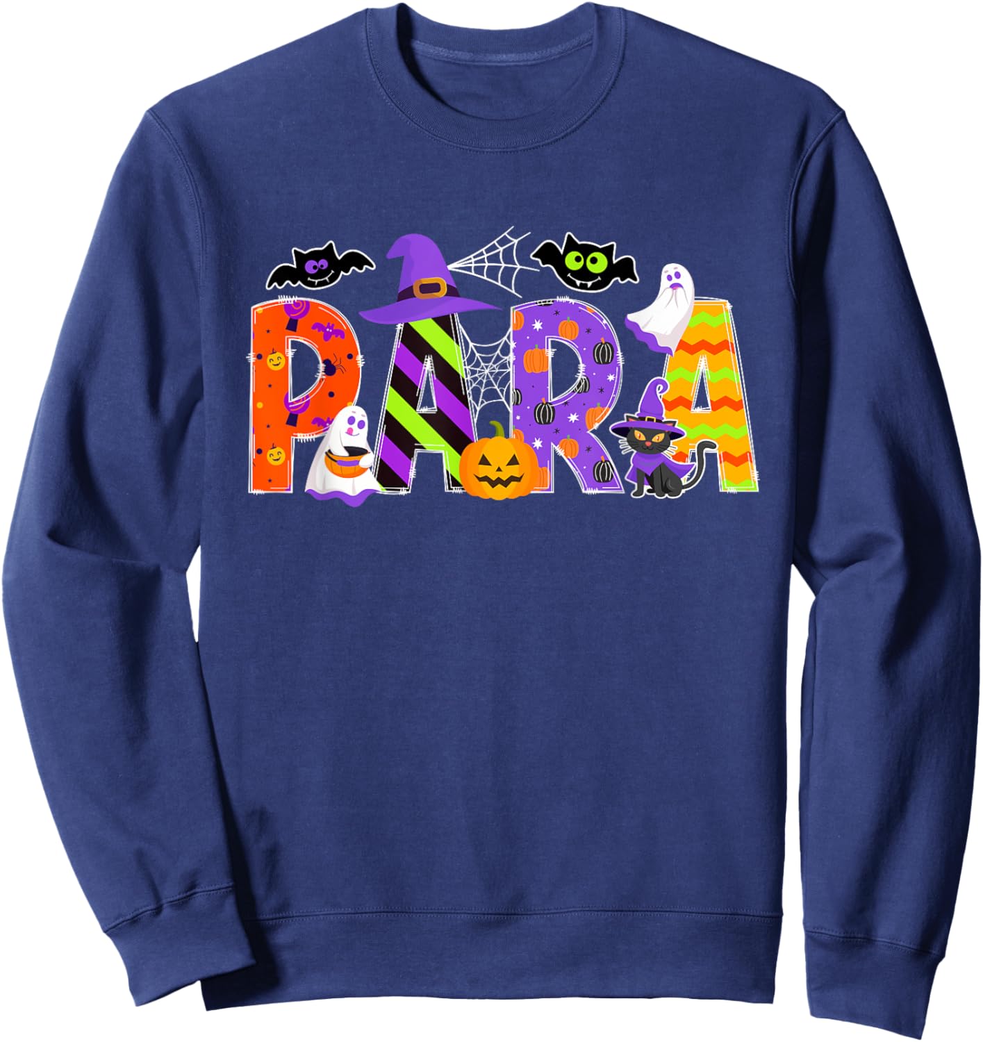 Spooky Para Halloween Paraprofessional Sweatshirt - Sweatshirt | Navy