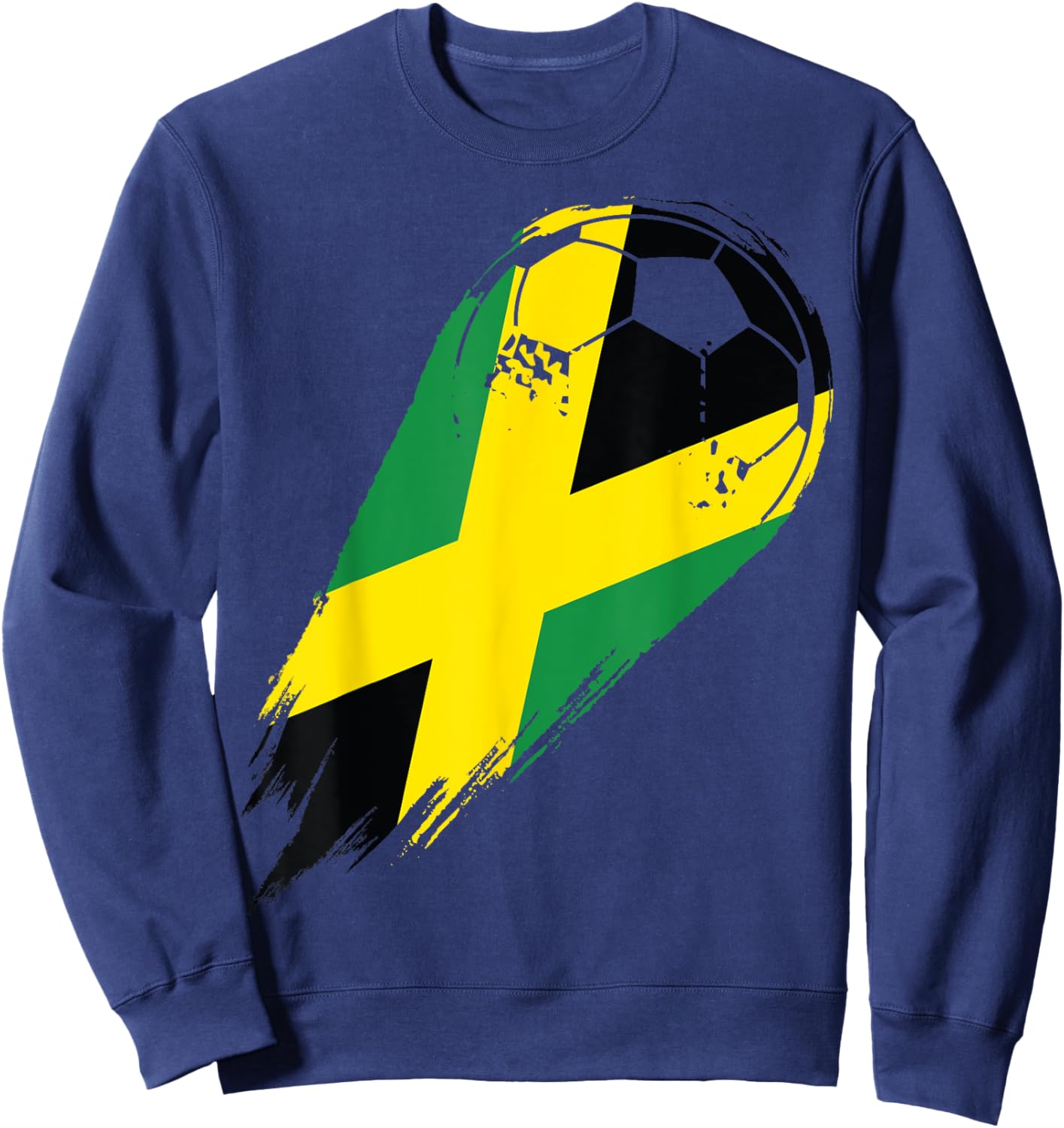 Soccer with flag of Jamaica Sweatshirt - Sweatshirt | Navy