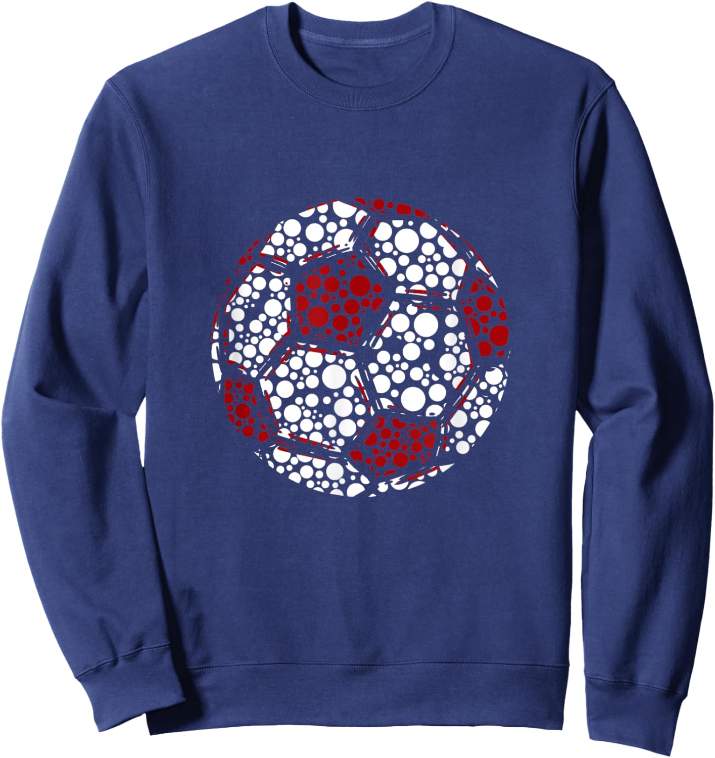 International Dot Day Happy Polka Dot Soccer Lover Sport Sweatshirt - Sweatshirt | Navy