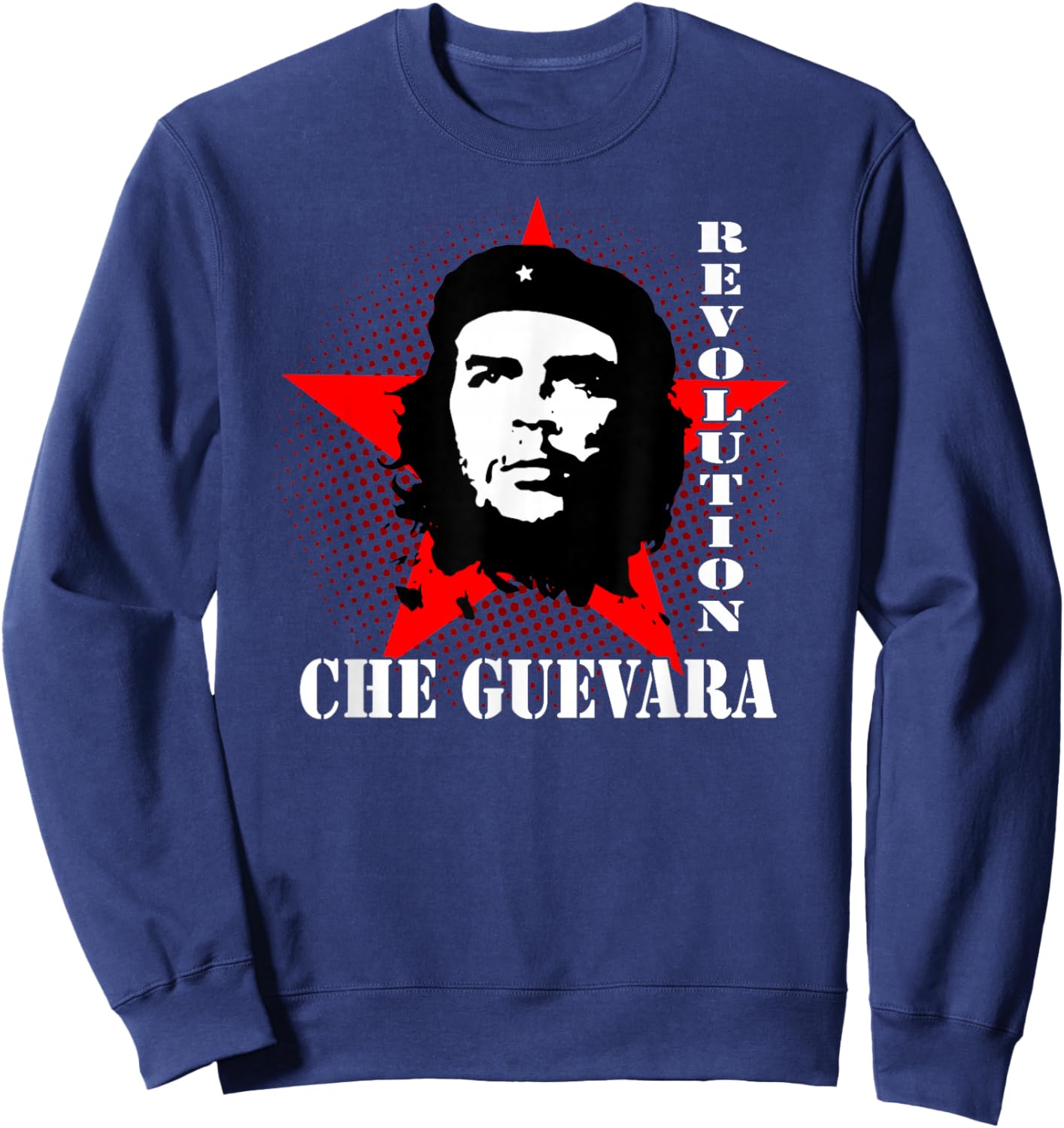 Che Guevara Rebel Signature Guerrilla Icon Revolution Sweatshirt - Sweatshirt | Navy