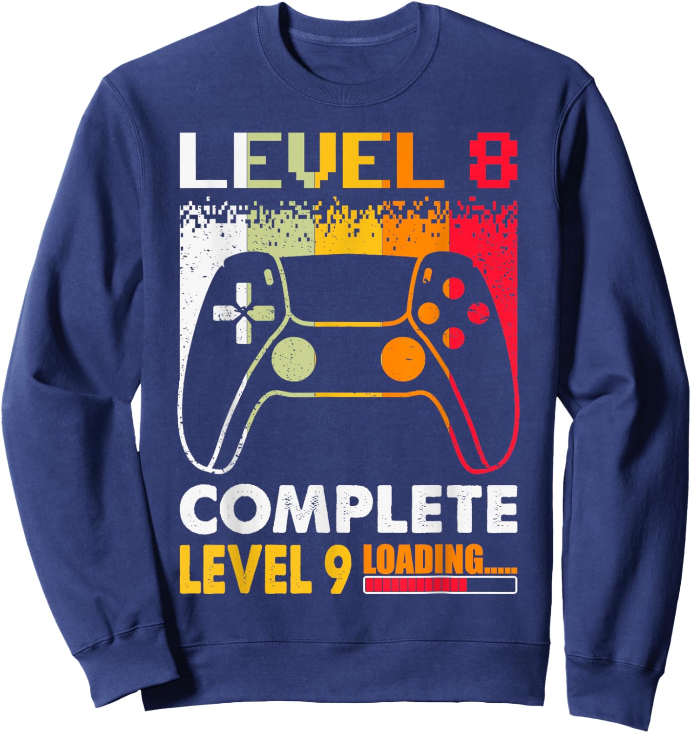 Level 8 Complete Level 9 Loading 8th Wedding Anniversary Sweatshirt - Sweatshirt | Navy
