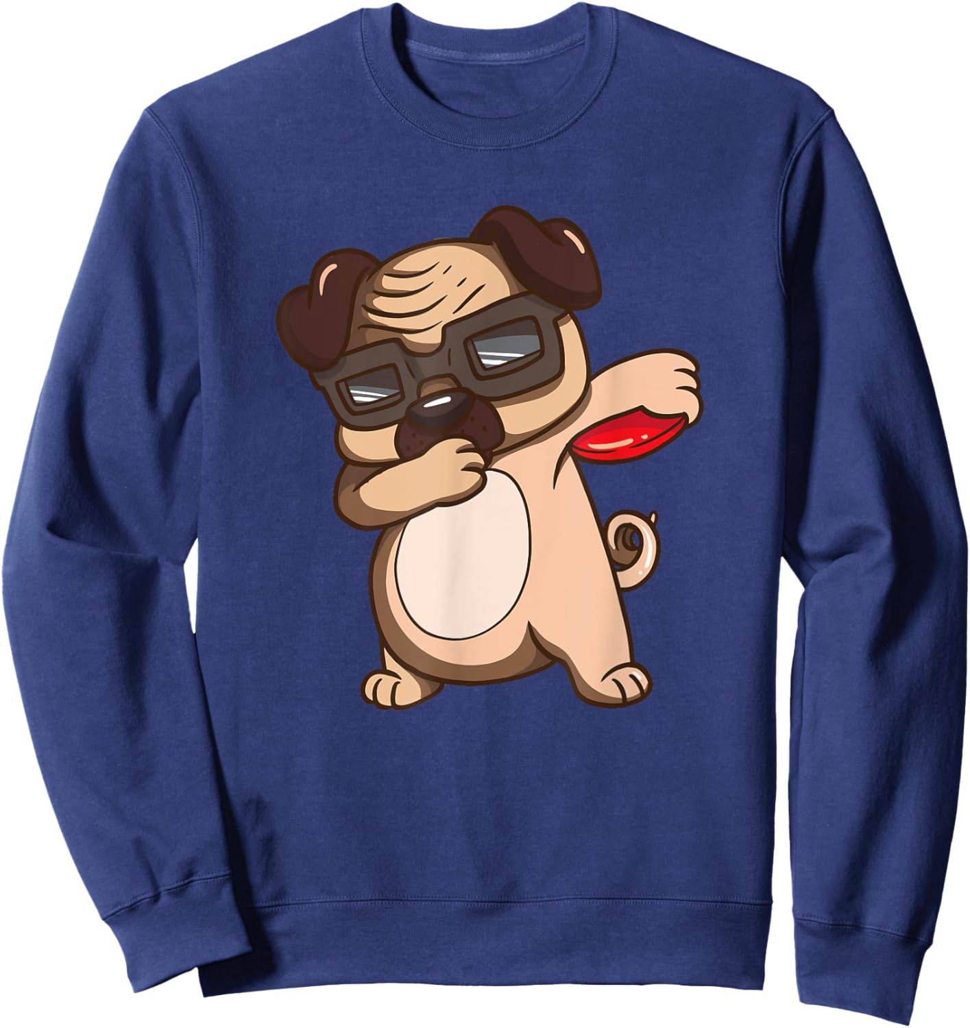 Disc Golf Pug Dog Shirt Kids Funny Disc Golf Gifts Sweatshirt - Sweatshirt | Navy
