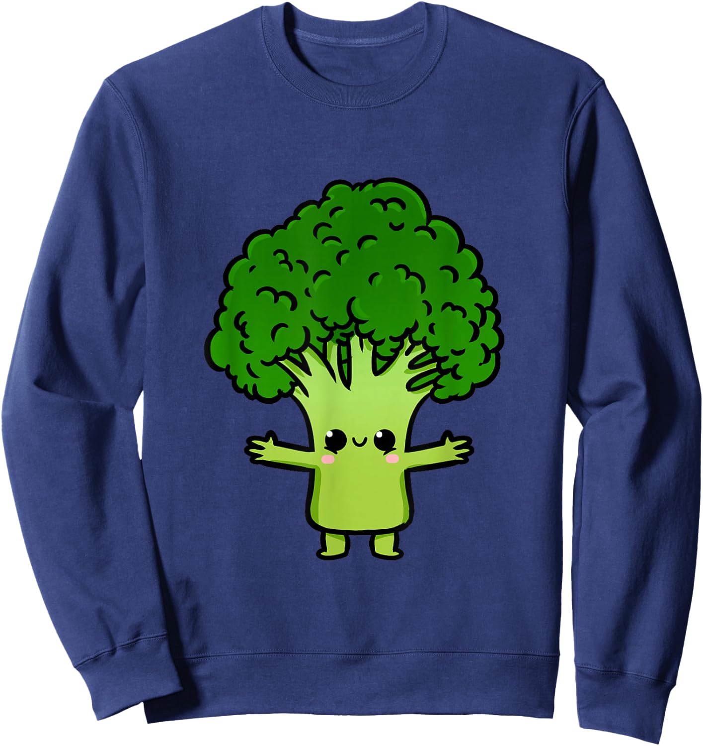 Kawaii Broccoli Sweatshirt - Sweatshirt | Navy