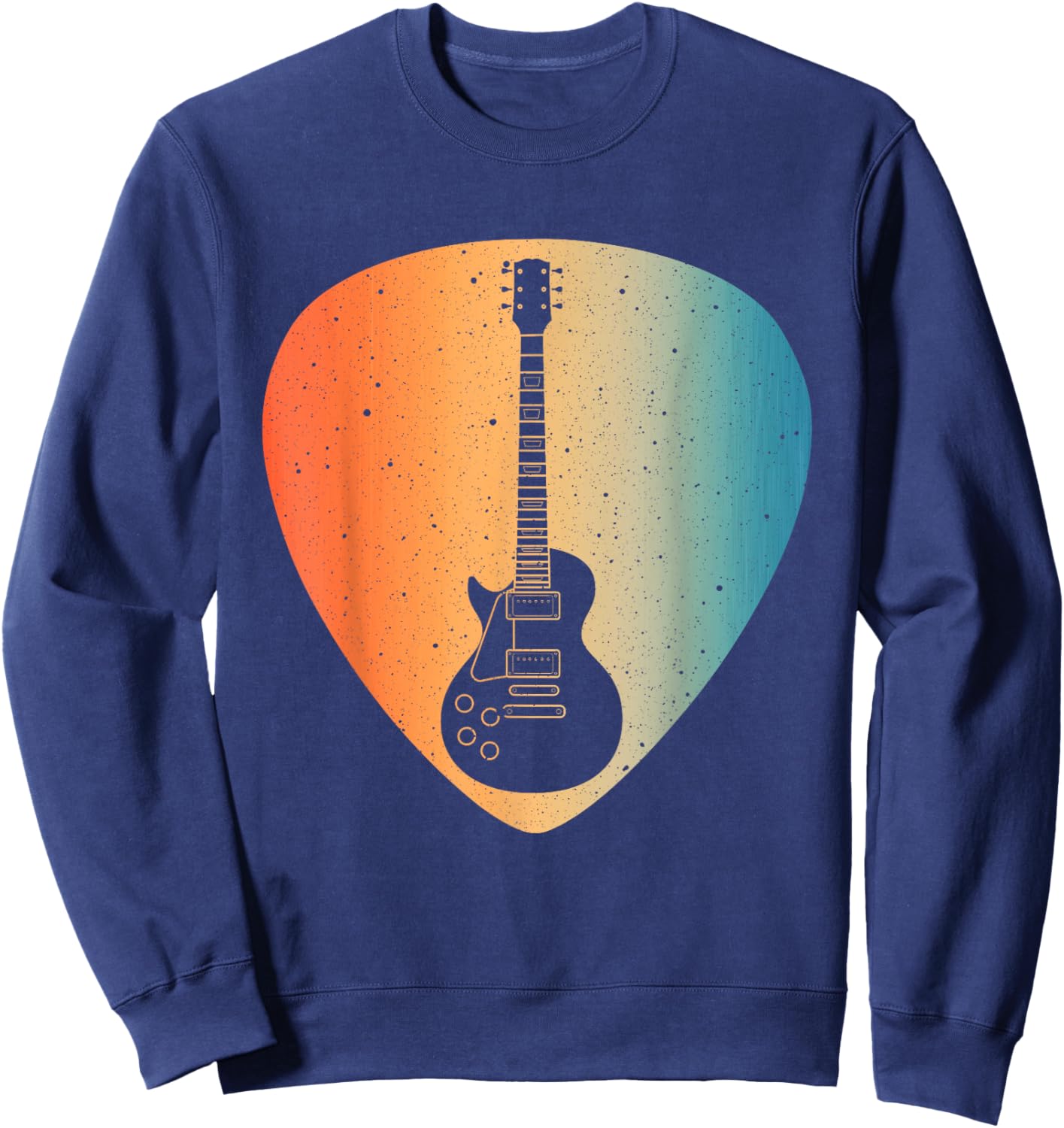 Cool Guitar Players Art Men Women Vintage Acoustic Guitarist Sweatshirt - Sweatshirt | Navy