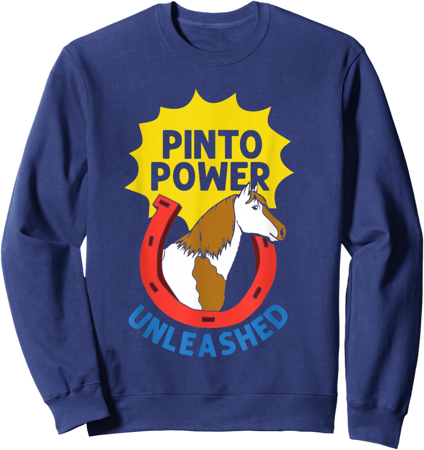 Pinto Horse Outfit and Pinto Horse Sweatshirt - Sweatshirt | Navy
