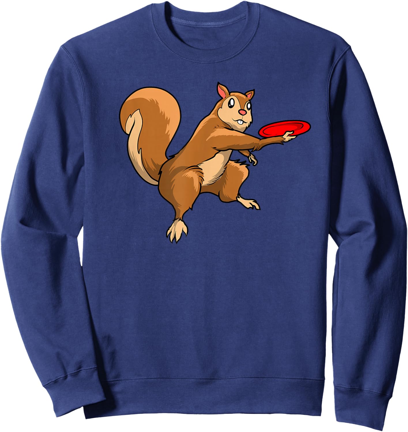 Disc Golf Squirrel - Frolf Frisbee Golf Disc Sweatshirt - Sweatshirt | Navy