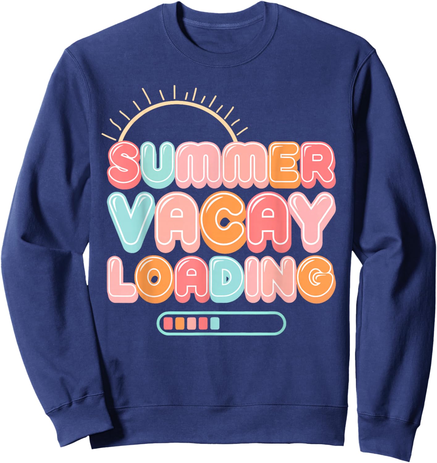 Summer Vacay Loading Vacation Hawaii Beach Family Matching Women Girls Kids Sweatshirt - Sweatshirt | Navy