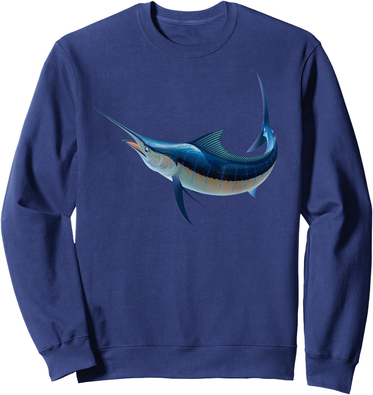 Beautiful Atlantic Blue Marlin Fish Sweatshirt - Sweatshirt | Navy