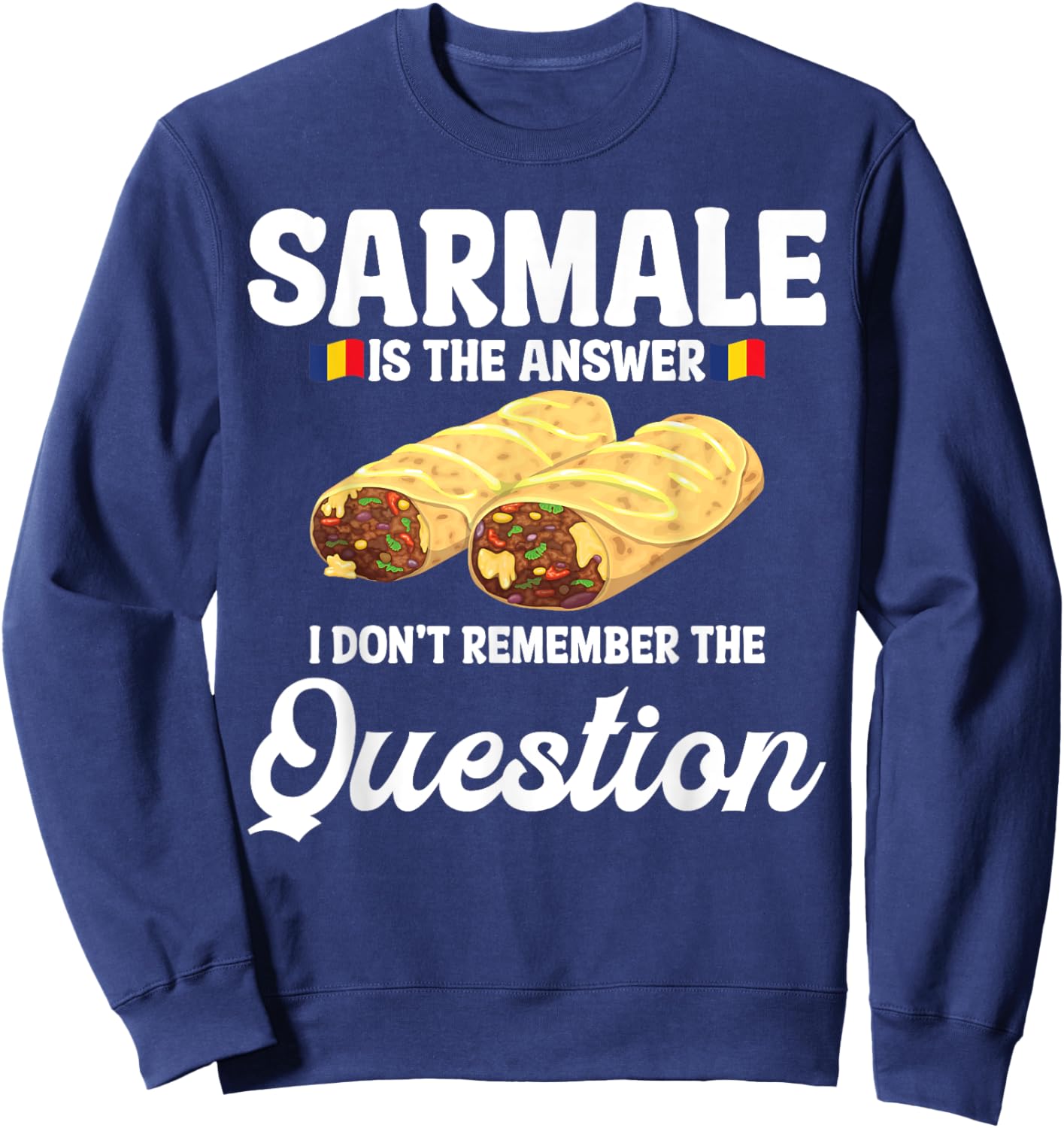 Sarmale Rolls Outfit Sarmale Costume Romanian Sarmale Sweatshirt - Sweatshirt | Navy