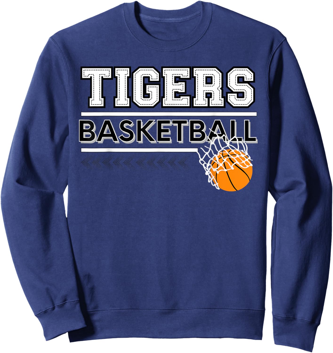 Tigers School Spirit Sports Basketball School Tigers Sweatshirt - Sweatshirt | Navy