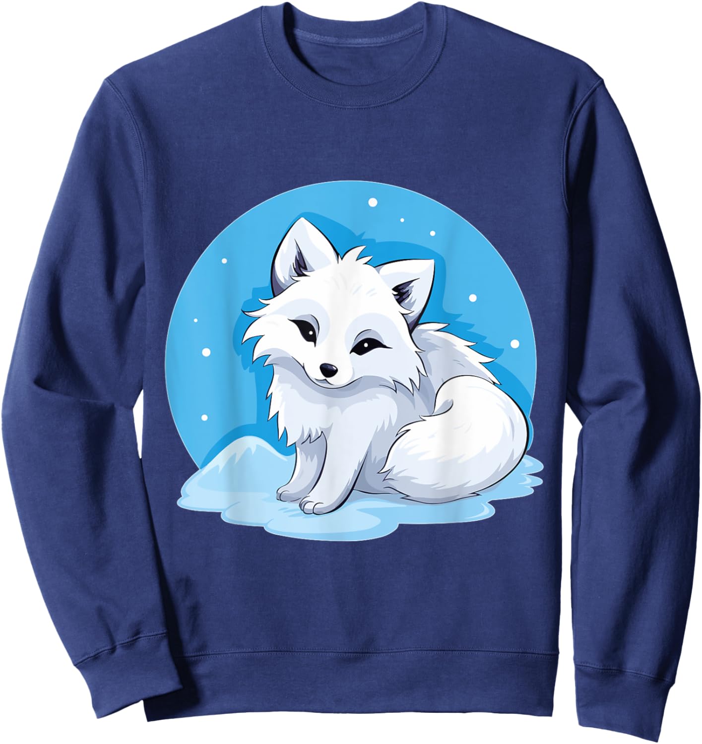 Arctic Fox Artic Animals Cute Artic Fox Lover Pajamas Sweatshirt - Sweatshirt | Navy